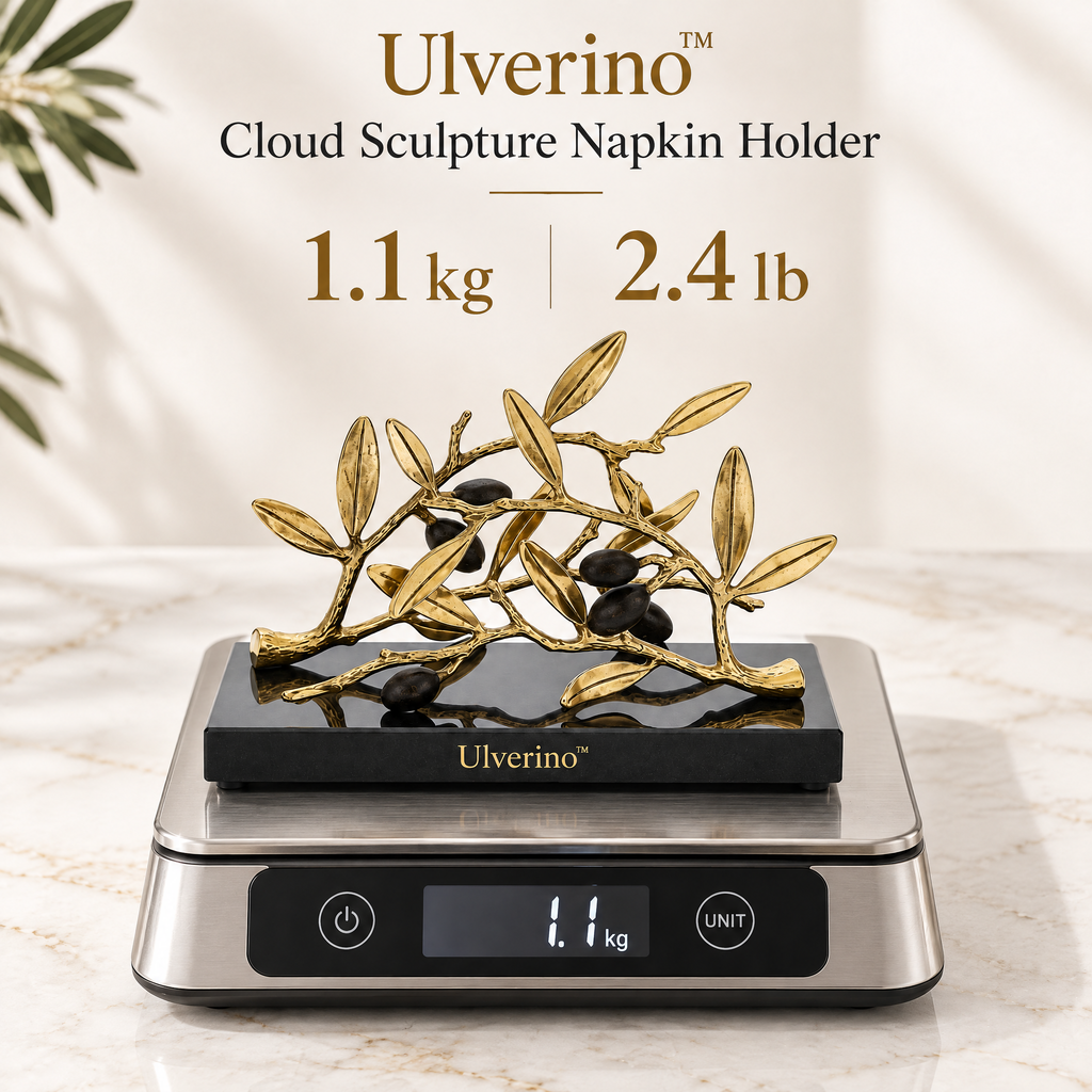 Ulverino™ Gilded Olive Grove Sculptural Napkin Holder
