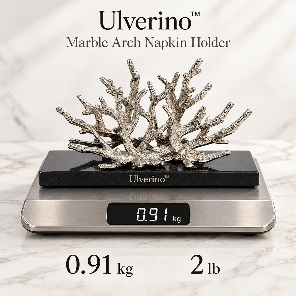 Ulverino™ Silver Coral Reef Sculptural Napkin Holder