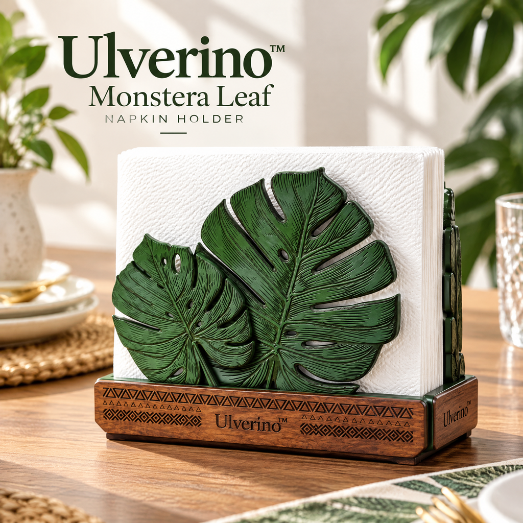 Ulverino™ Verdant Monstera Sculptural Napkin Holder