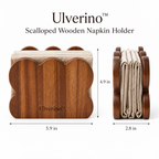 Ulverino™ Scalloped Acacia Wood Napkin Holder