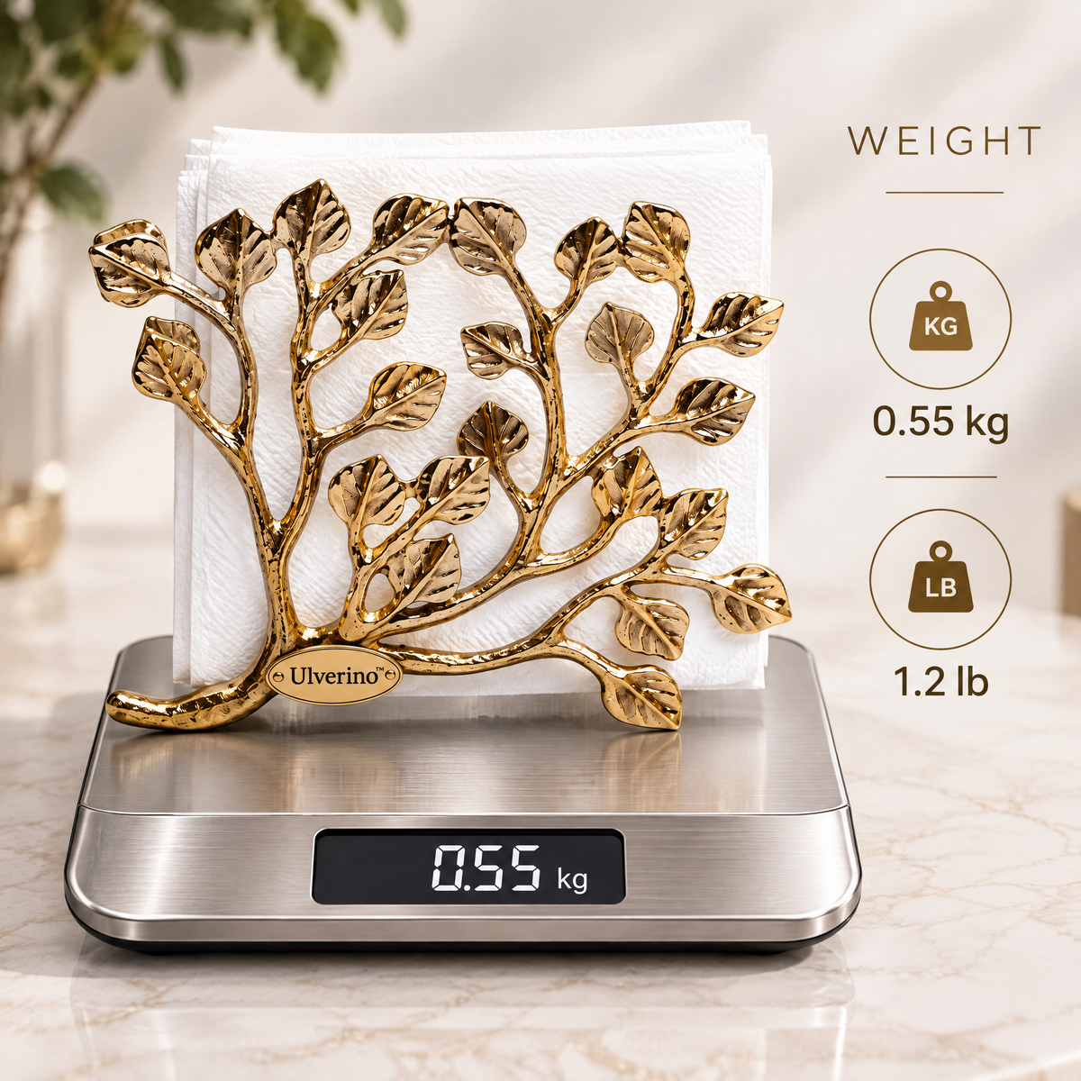 Ulverino™ Gilded Arbor Branch Sculptural Napkin Holder