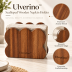 Ulverino™ Scalloped Acacia Wood Napkin Holder