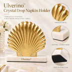 Ulverino™ Gilded Radiant Fan Marble Napkin Holder