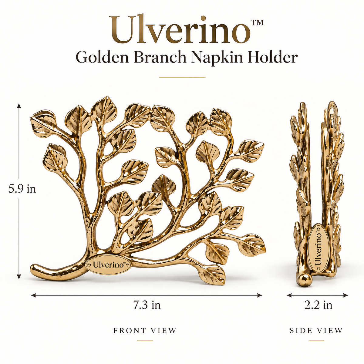 Ulverino™ Gilded Arbor Branch Sculptural Napkin Holder