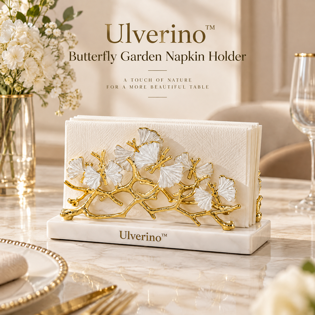 Ulverino™ Gilded Butterfly Garden Sculptural Napkin Holder