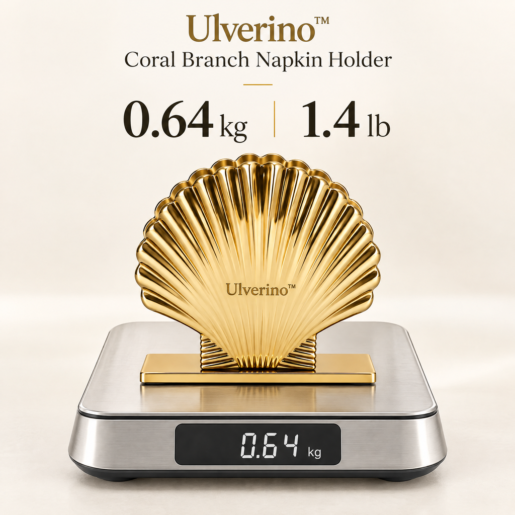 Ulverino™ Gilded Scallop Sculptural Napkin Holder