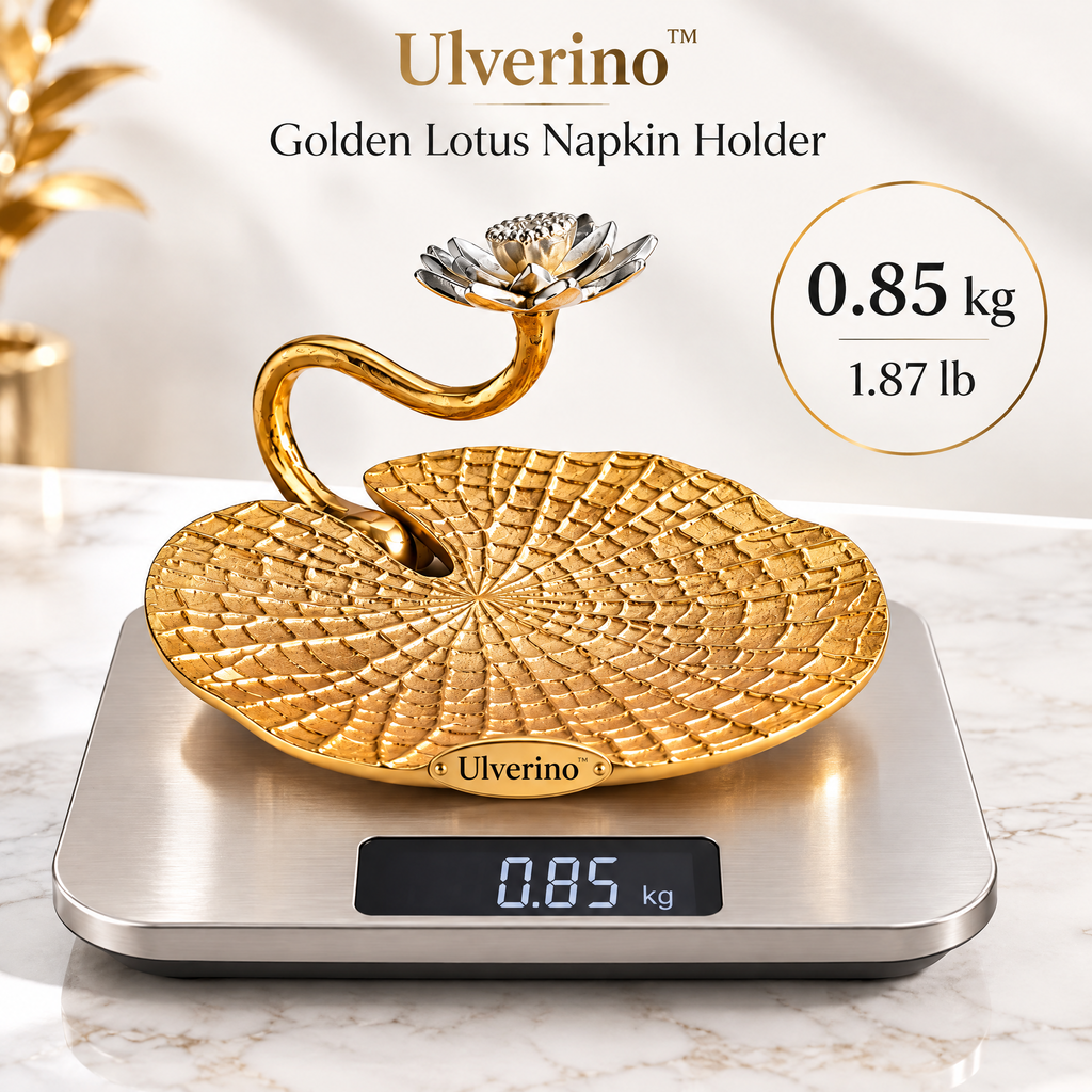 Ulverino™ Gilded Lotus Leaf Sculptural Tray