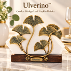 Ulverino™ Gilded Ginkgo Grove Sculptural Napkin Holder
