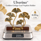 Ulverino™ Gilded Ginkgo Grove Sculptural Napkin Holder
